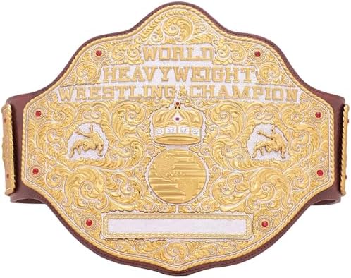 Big Gold World Heavyweight Wrestling Championship Title Belt Replica, Authentic Wear Universal Championship Title Belt - One Size (BROWN)